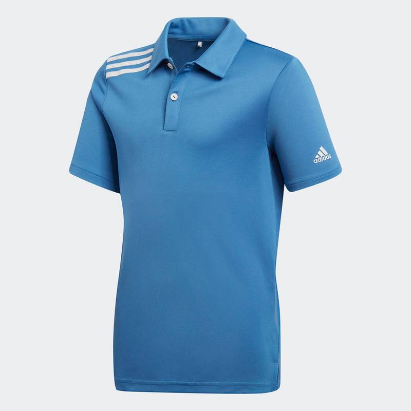Obrázok ku produktu Juniorská polokošeľa adidas golf boys 3-STRIPE Solid modrá