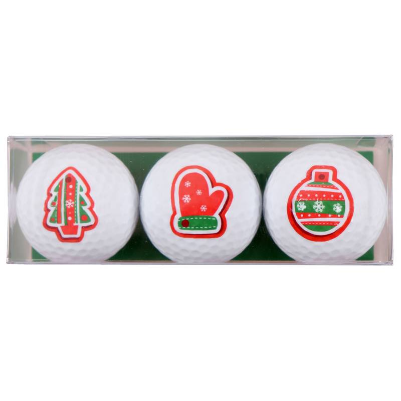 Obrázok ku produktu Dárkové balení míčků s vánočním potiskem, 3-balení