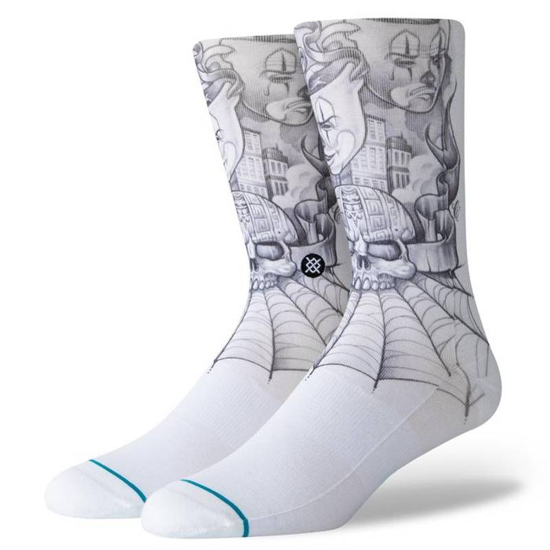 Obrázok ku produktu Pánske vysoké ponožky STANCE TOONZ biele
