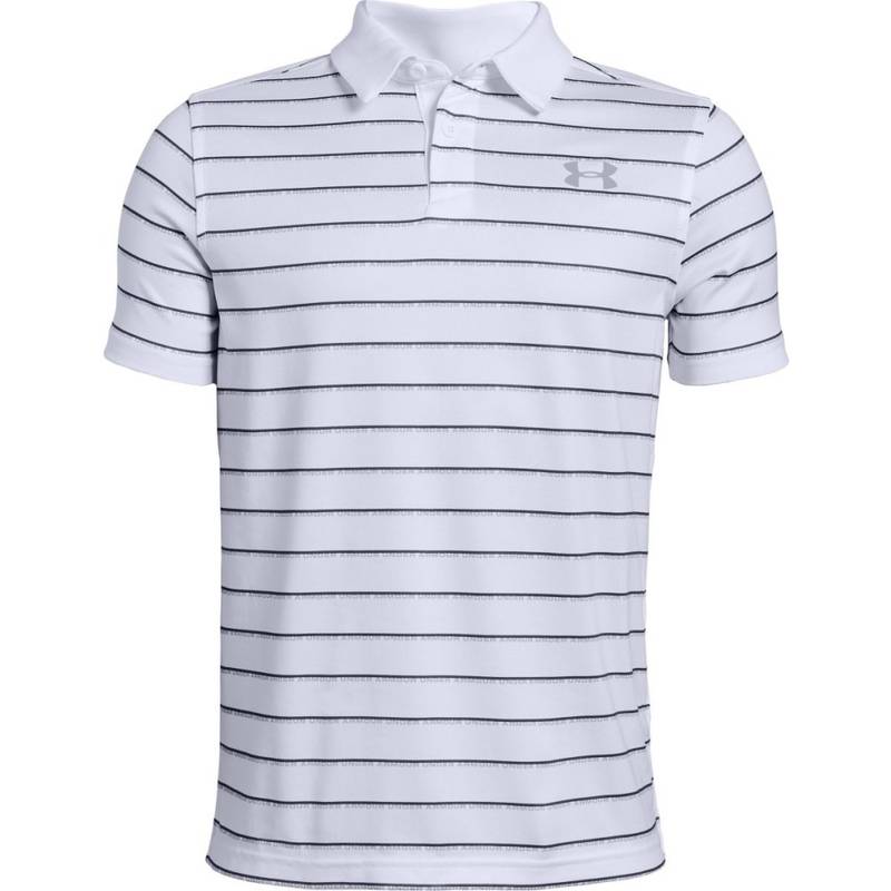 Obrázok ku produktu Juniorská polokošeľa Under Armour golf Tour Tips Stripe Polo biela