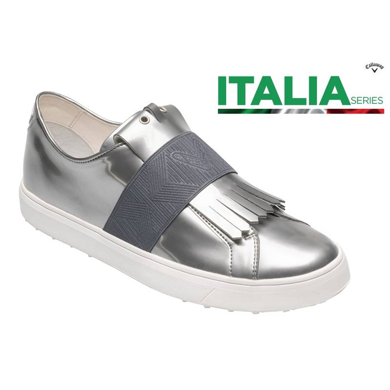 Obrázok ku produktu Dámske golfové topánky Callaway Kiltie ITALIA Series strieborné