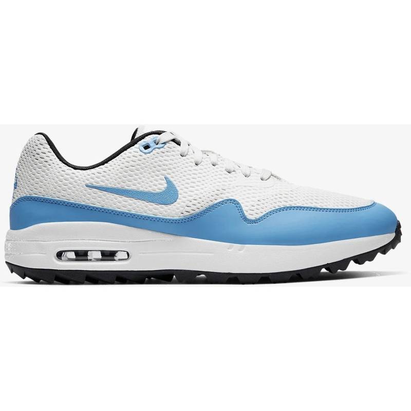 Obrázok ku produktu Pánske golfové topánky Nike Air Max 1 G biele s modrými akcentmi