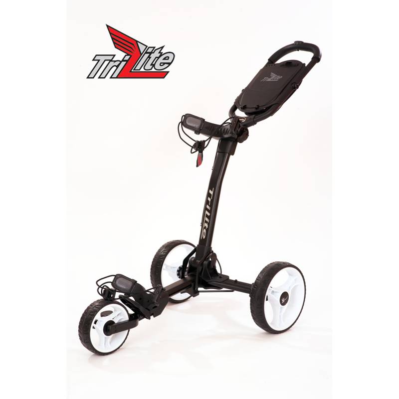 Obrázok ku produktu Golf Trolley - Axglo TriLite - black with white wheels