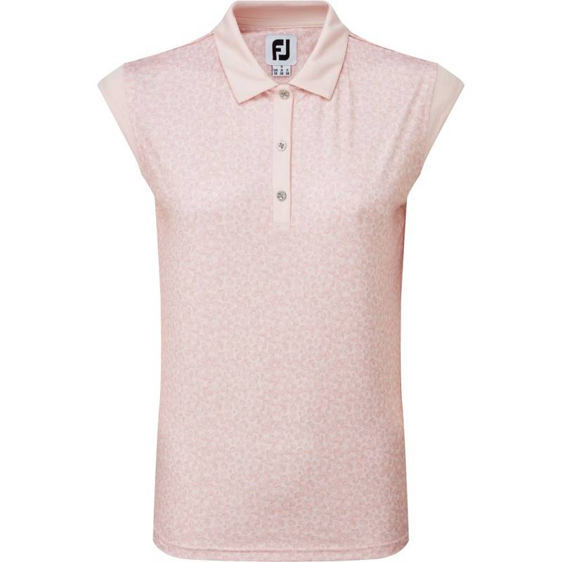 Obrázok ku produktu Ladies Polo-Shirt Footjoy Cap Sleeve Print Interlock pink