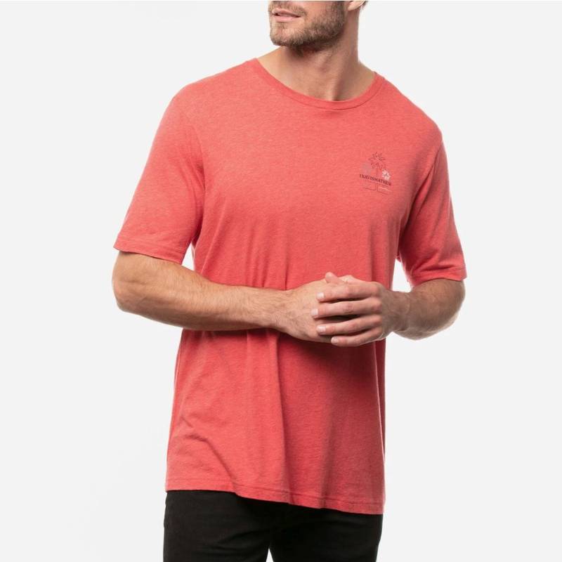Obrázok ku produktu Pánske golfové tričko TravisMathew HONEYMOON SUITE HEATHER červené